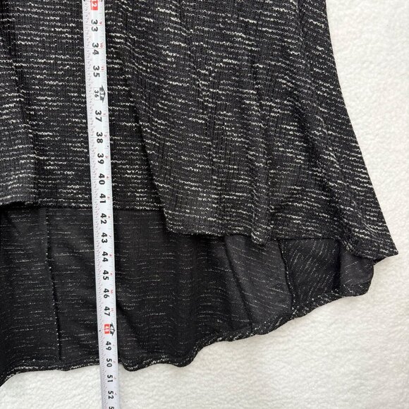 Lane Bryant Hi Lo Dress Tie Waist Stretch Tweed Short Sleeve Black Size 18/20 - Picture 8 of 8